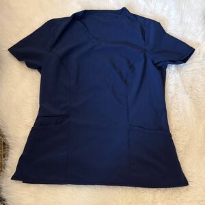 Navy Blue Cherokee Alura Scrub Top